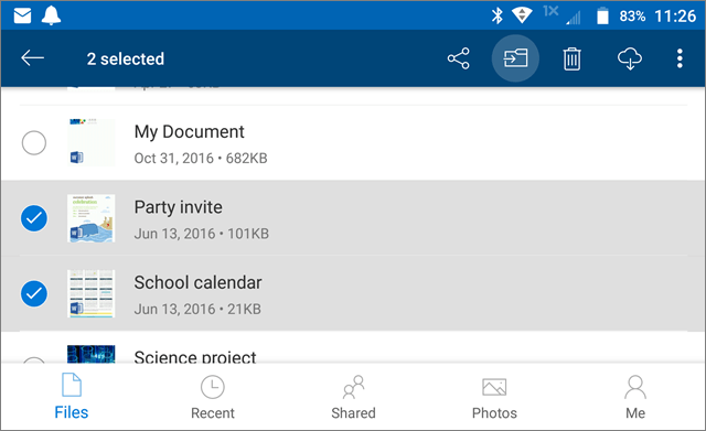 android onedrive change download destination