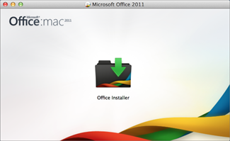 Image of the Office for Mac install icon that you choose to start to install.