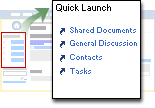 Quick Launch toolbar