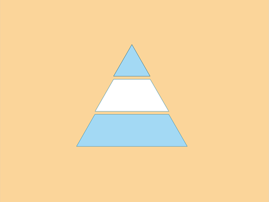 Thumbnail image of Visio template for Pyramid diagrams.