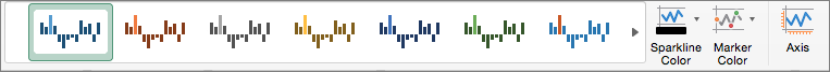 Format options for sparklines