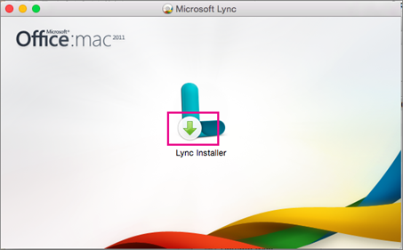 Choose the installer button to start the Lync installer