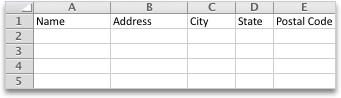 Excel sheet that contains header records