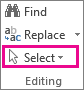 Select in the Editing group