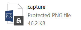 Icon change for protected file