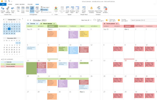 Example of calendars in Side-By-Side and Overlay modes