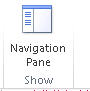 Show navigation pane button in Access