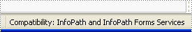 The current compatibility setting for a form template appears in the status bar