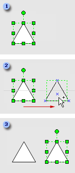 Copying a shape by holding down CTRL and dragging the shape