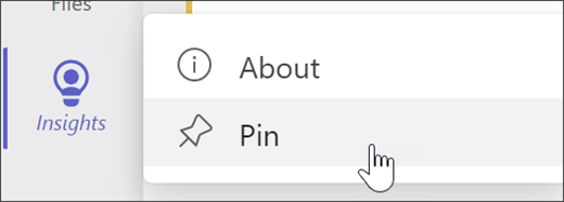 Pin Insights to app bar
