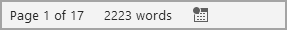 Word count at the bottom of workspace