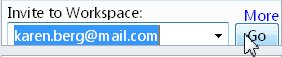 Inviting to a workspace via e-mail address