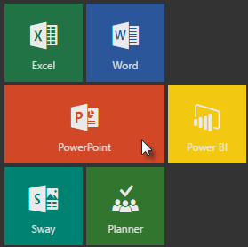 Click the PowerPoint Online tile