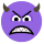 Angry face with horns emoticon