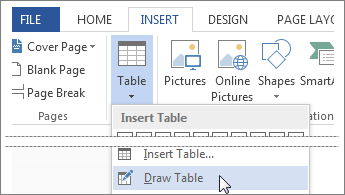 Draw table