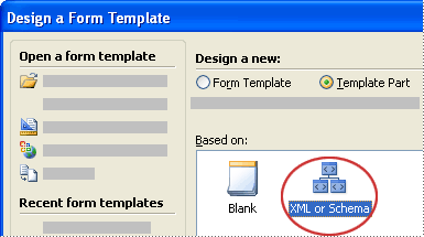 Designing a template part that is based on an existing XML Schema