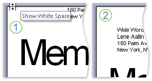show white space