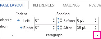 How to get to all paragraph options