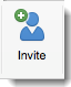 The Invite icon is shown on the Organizer Meeting tab.