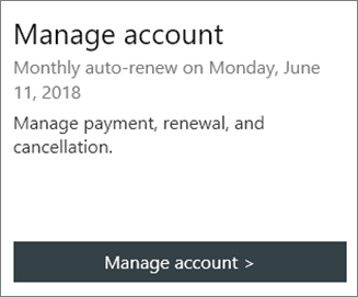 You can see the date the subscription auto-renews in the Manage Account section.