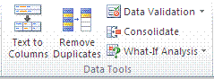 Data Tools group on the Data tab