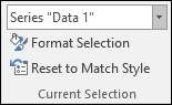 Select a Series option in Chart options > Format > Current Selection