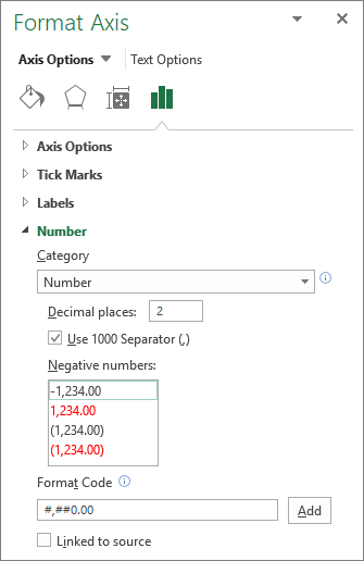 how to format x axis in excel