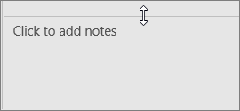 Show adjusting notes pane in PowerPoint