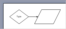 The text shows on the shape after the shape is no longer selected.