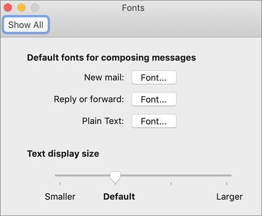 Fonts dialog box
