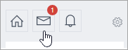 Inbox icon on home page