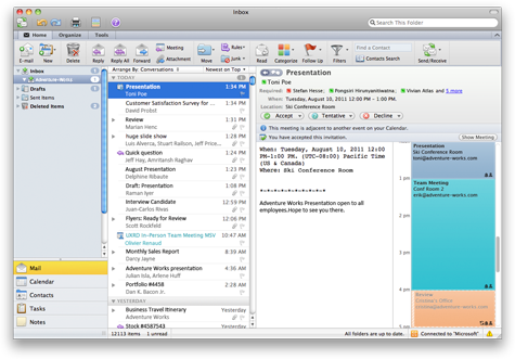 view who accepted calendar invite in outlook for mac