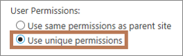 Setting unique permissions on a subsite