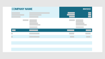 A basic invoice template for Word