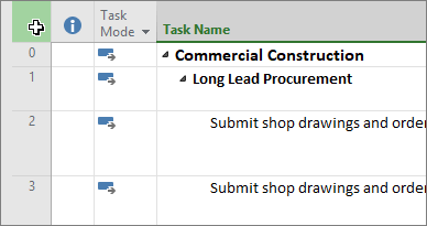 Microsoft Project Row Height
