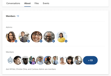 More information about Yammer community members