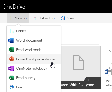 Create files in OneDrive for Business