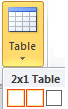 Insert table option