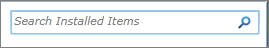 SharePoint 2010 Search Installed Items search box
