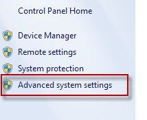 Advanced system settings