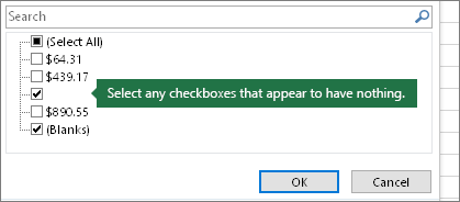 An unnamed checkbox selected