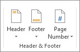 Header and footer group