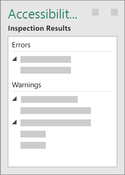Inspection Results group