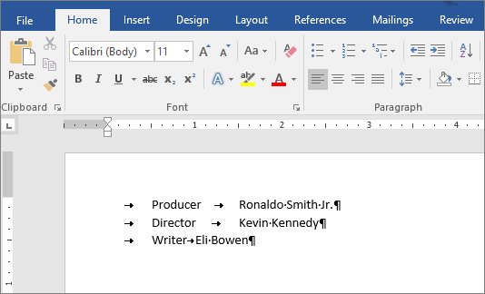 how to use leader dots on microsoft word for mac