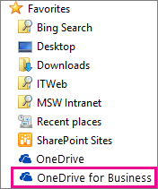 OneDrive for Business folder