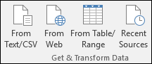 Get & Transform Data Standard Connectors