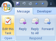 Edit this Task button in a message in Outlook