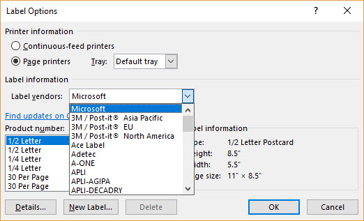 how to use microsoft office to make labels