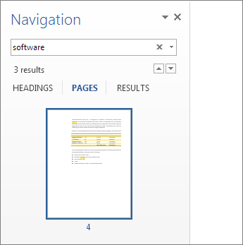 Pages filtered to show search results