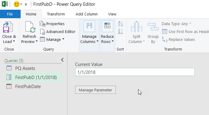 Date parameters in microsoft query wizard excel
